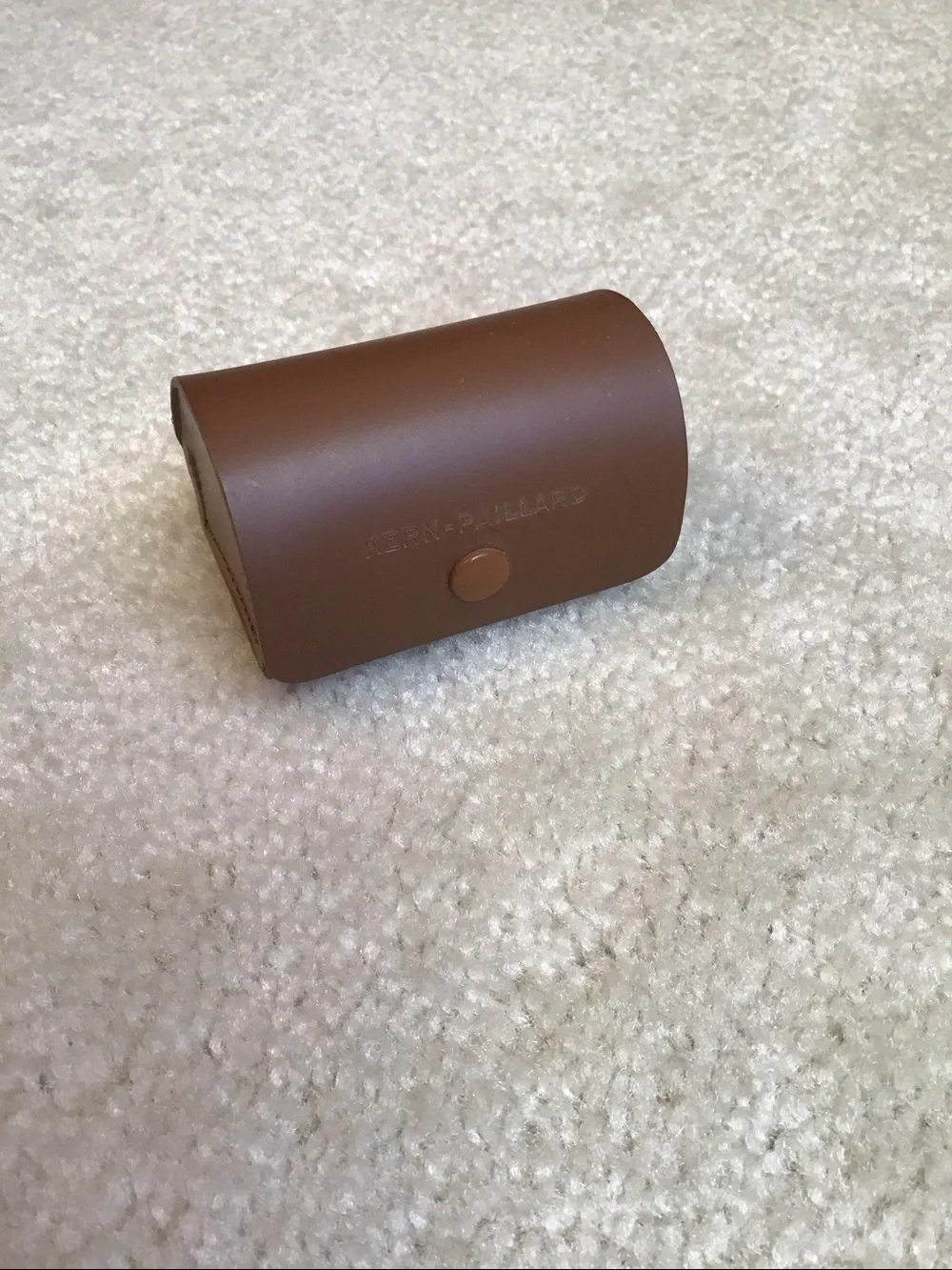 Vintage Kern-Paillard Bolox Lens Case, Genuine Brown Leather